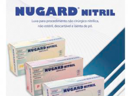 Luvas de Procedimento NUGARD NITRIL – não cirúrgica, nitrílica, isenta de pó