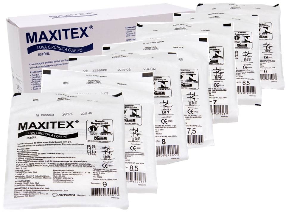 Luvas cirúrgicas de procedimento maxitex