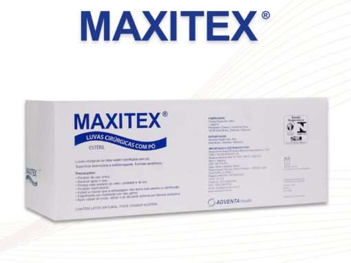 Luvas cirúrgicas MAXITEX – estéreis, látex, com pó